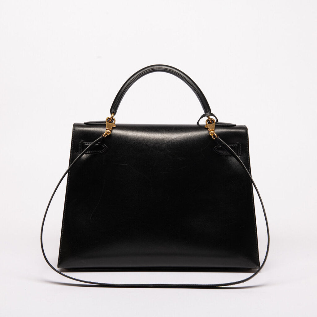 Hermes Black Box Calf Sellier Kelly 32 (1998)