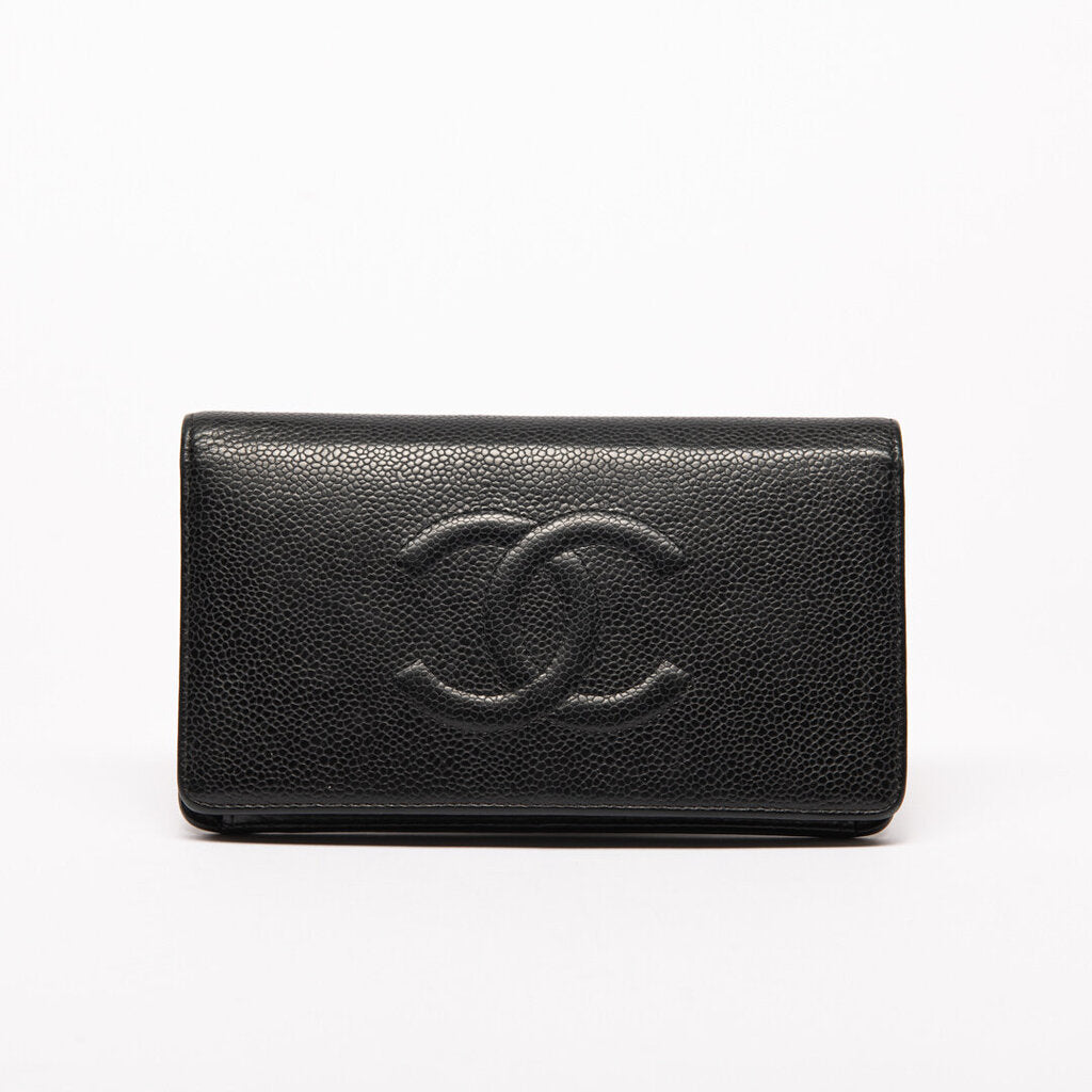Chanel Black Caviar Timeless Wallet