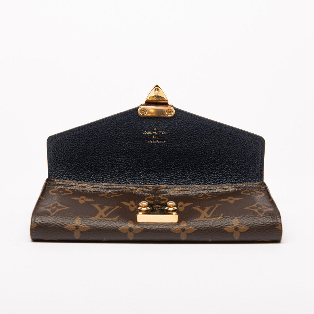 Louis Vuitton Brown & Navy Portefeuille Pallas Wallet