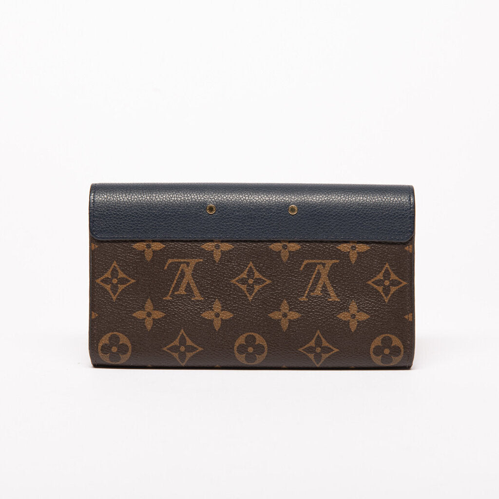 Louis Vuitton Brown & Navy Portefeuille Pallas Wallet