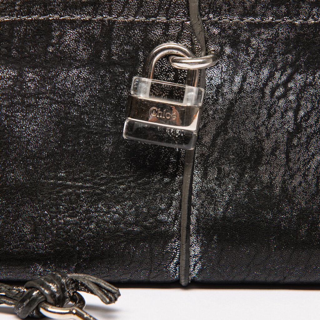 Chloe Black Leather Paddington Wallet
