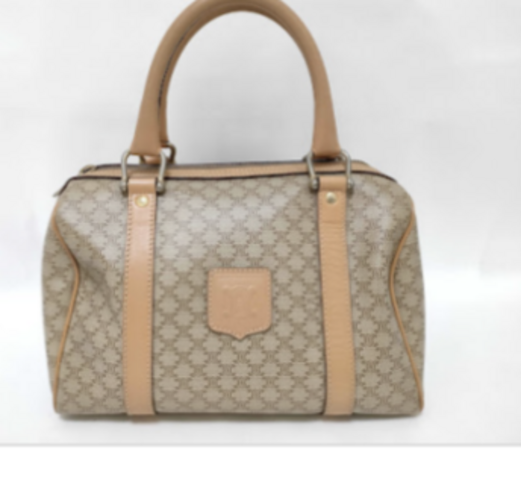 Tan Macadam Boston Bag