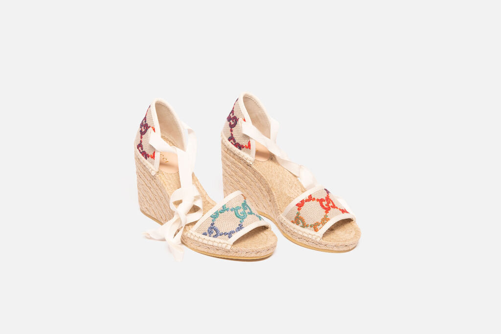 Gucci Multicolor Espadrille Wedges