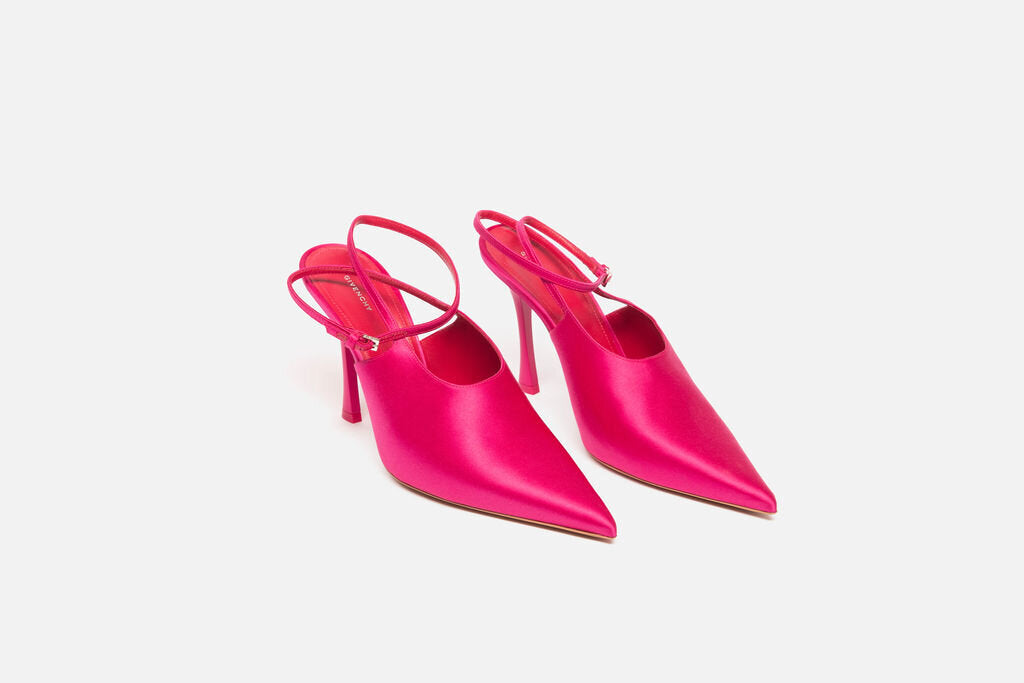 Givenchy Pink Satin Pointed Toe Heels