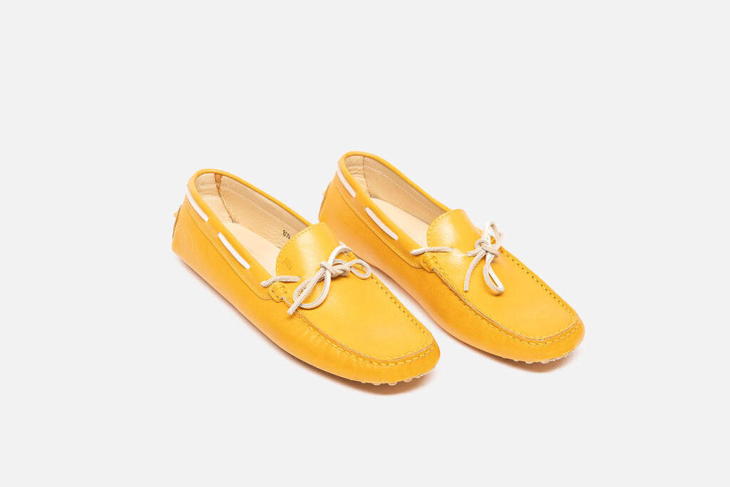 Tod's Yellow Leather Driving Shoe
