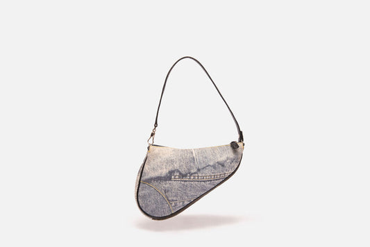 Christian Dior Denim Canvas Miss Diorella Mini Saddle Pochette (2001)