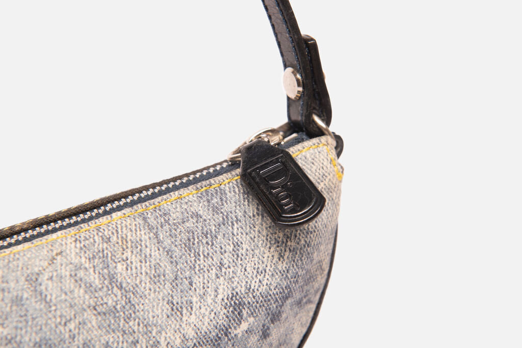 Christian Dior Denim Canvas Miss Diorella Mini Saddle Pochette (2001)
