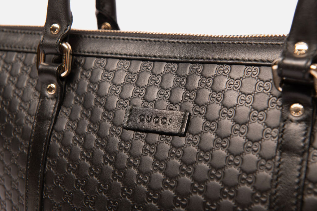 Gucci Guccissima 2Way Tote Black