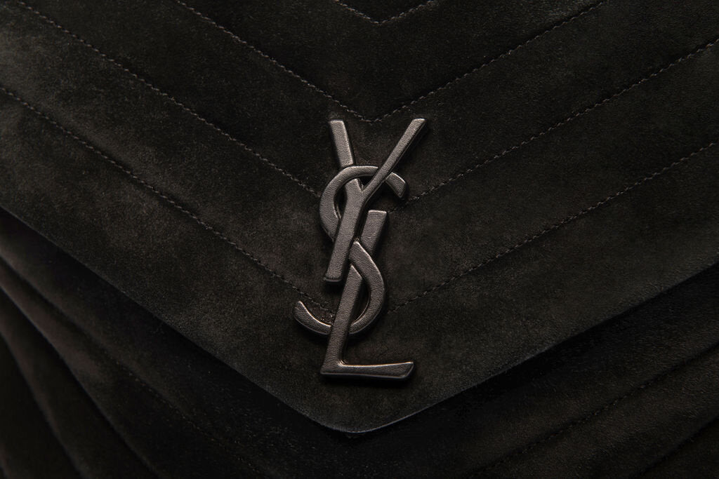 Saint Laurent Black Medium Suede Leather LouLou