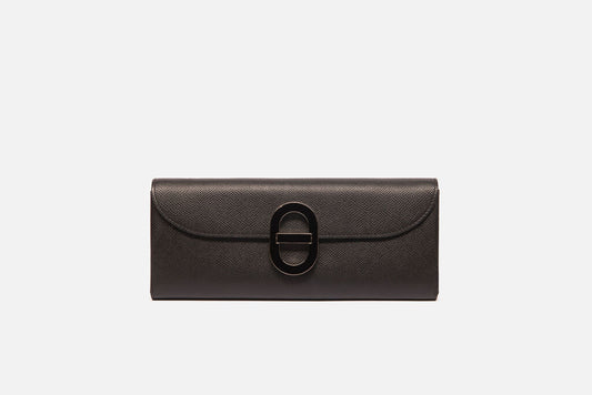 Hermes Black Epsom Mailon Wallet To Go