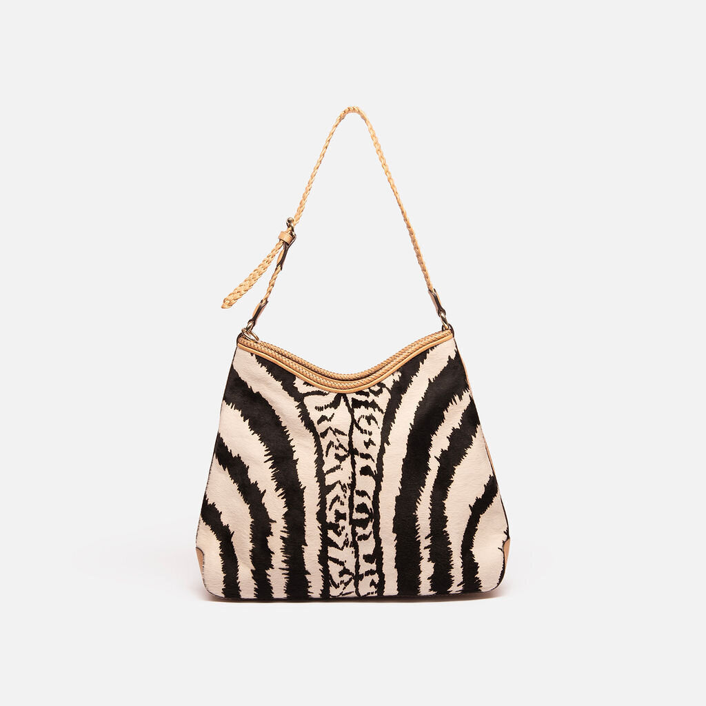 Gucci Zebra Canvas Shoulder Bag