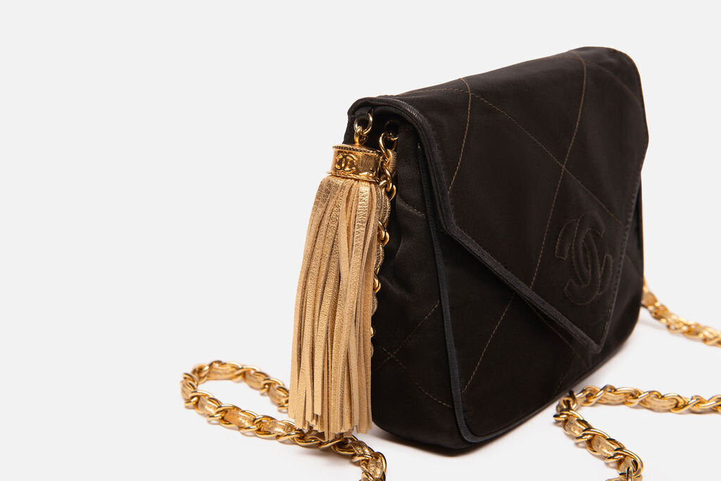 Chanel Black Quilted Tassel Camera Bag