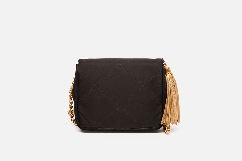Chanel Black Quilted Tassel Camera Bag