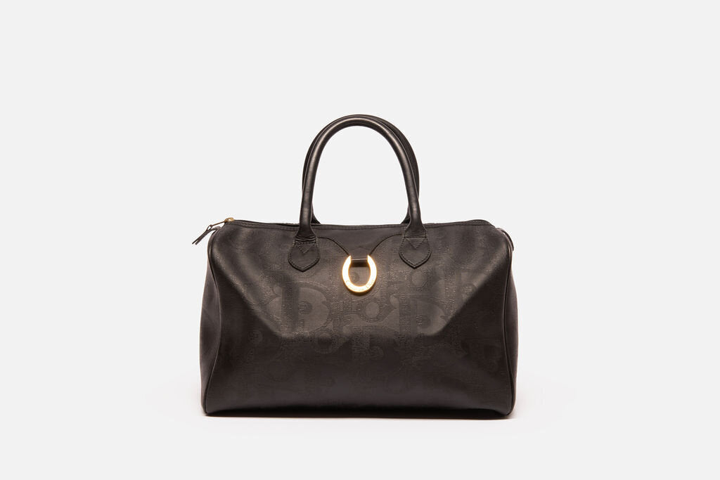 Christian Dior Large Black Boston Bag