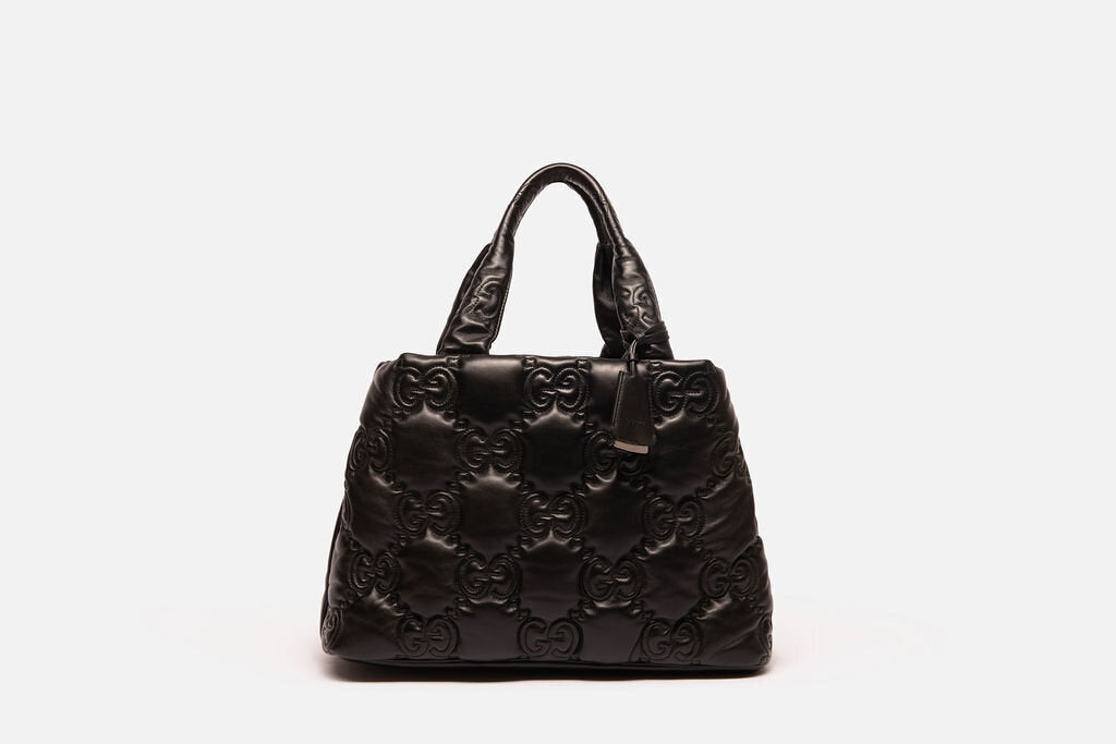 Gucci Black Matellase Tote
