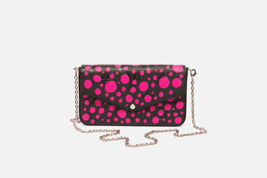 Louis Vuitton Black & Fuchsia Polka Dot Empreinte Felicie