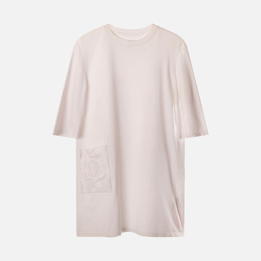 Hermes White Cotton Embroidered Pocket Shirt Dress
