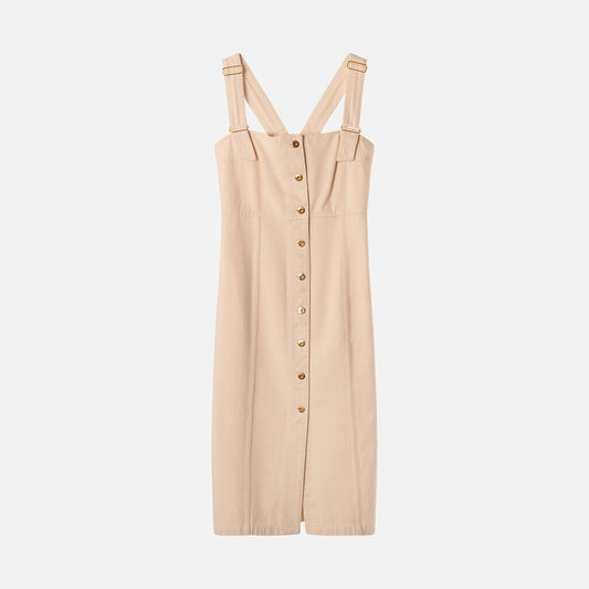 Patou Cream Denim Midi Dress