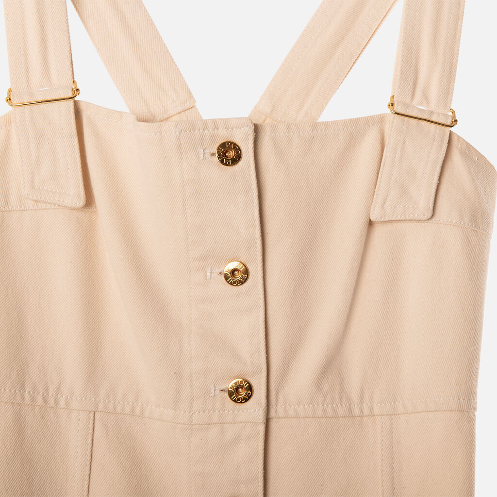 Patou Cream Denim Midi Dress