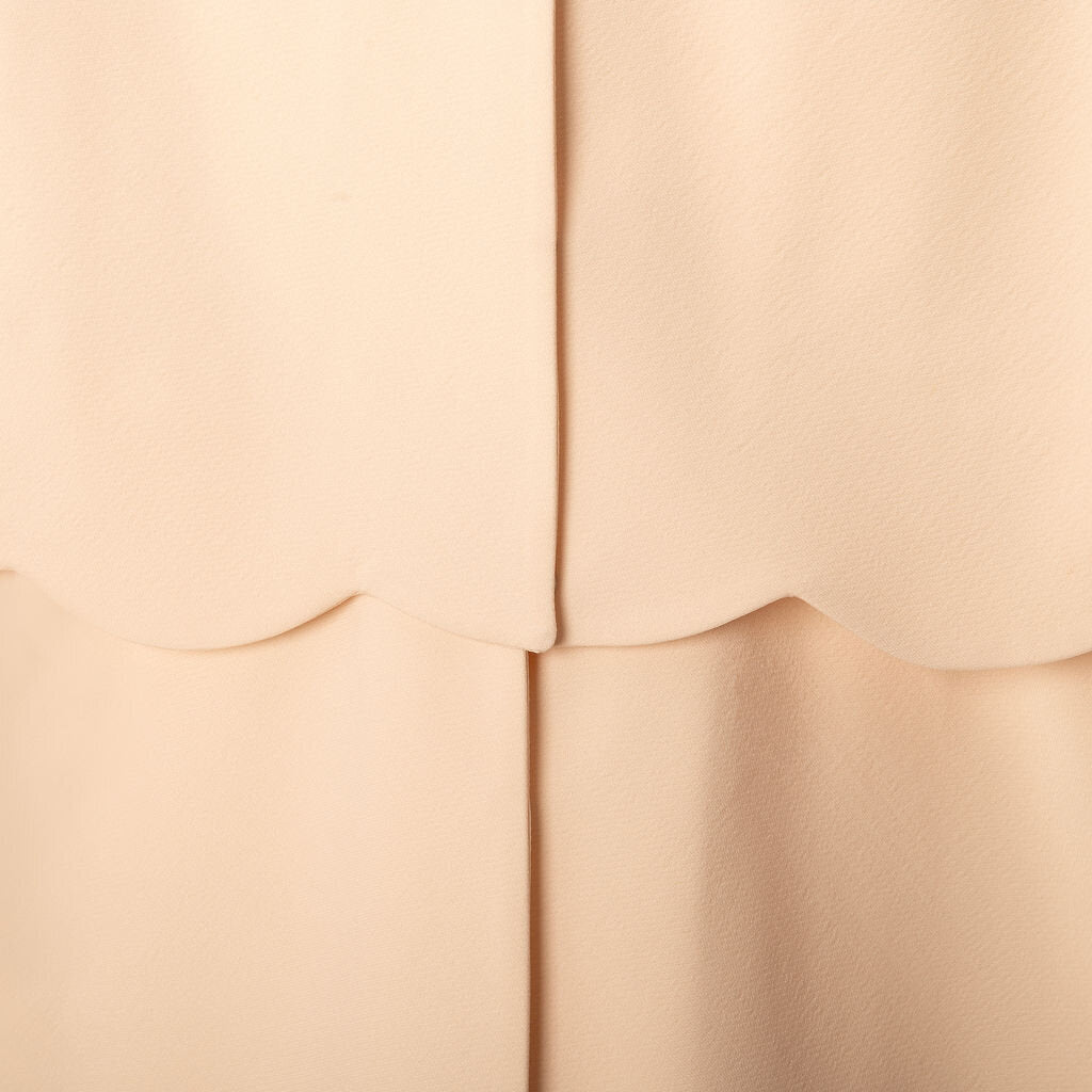 Valentino Pale Pink Wool & Silk Tiered Dress