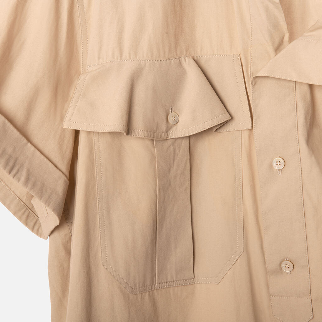 Burberry Taupe Cotton Shirt Dress