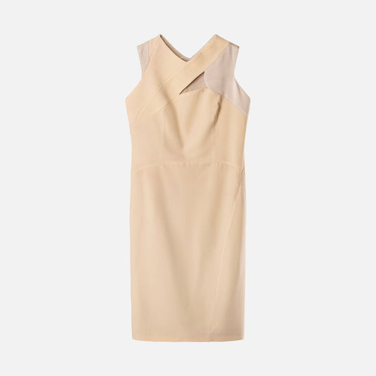 Narciso Rodriguez Cream Wool & Silk Lined Dress