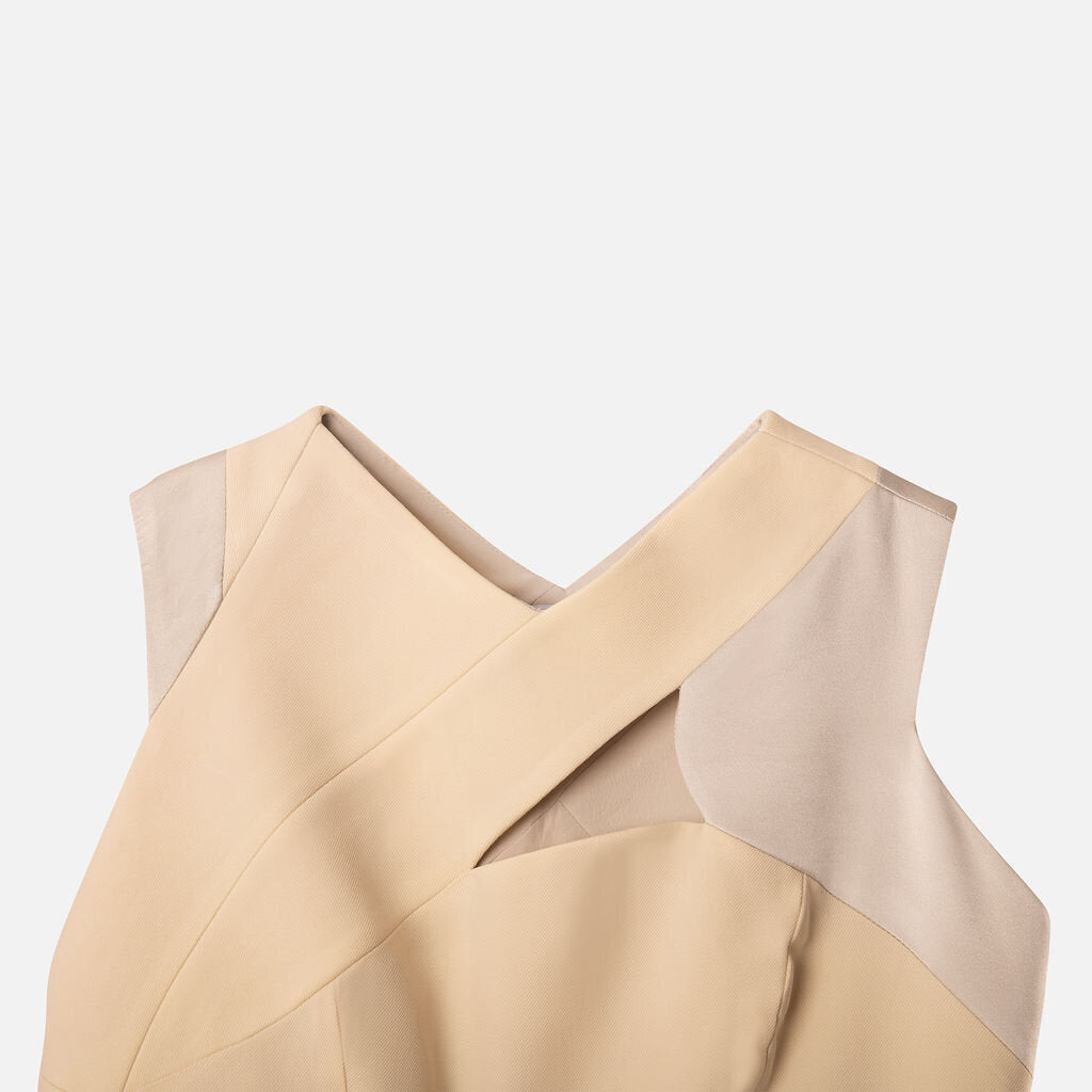 Narciso Rodriguez Cream Wool & Silk Lined Dress
