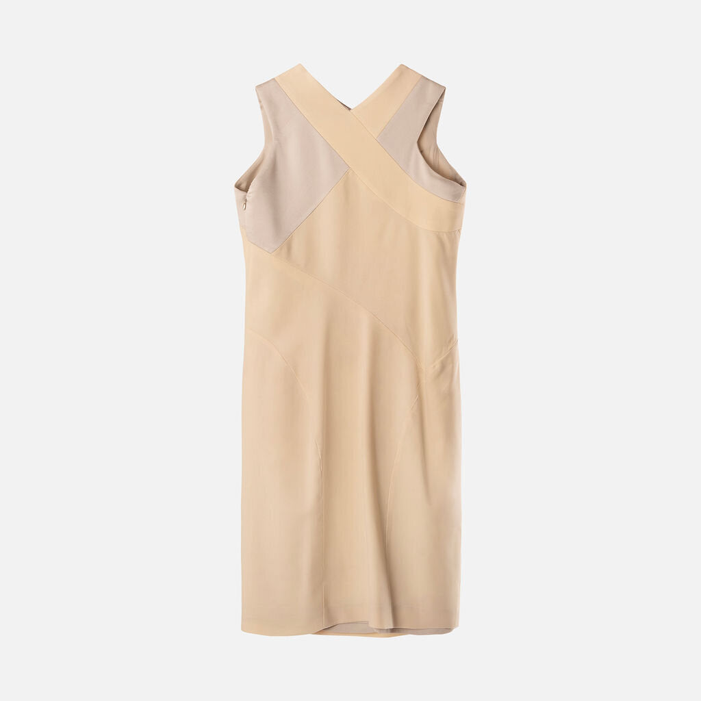 Narciso Rodriguez Cream Wool & Silk Lined Dress