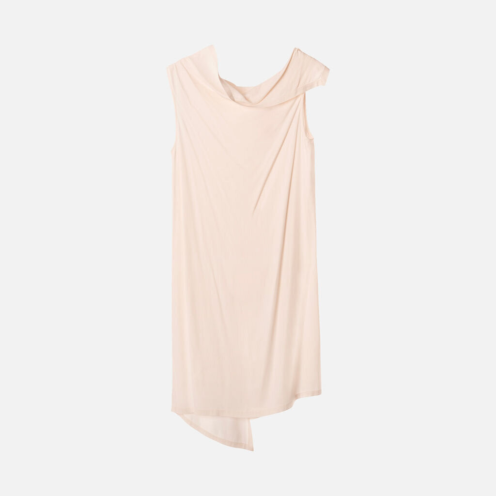 Ann Demeulemeester Pink Cowl Neck Mini Dress