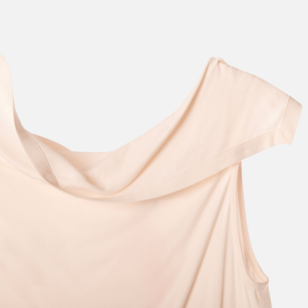 Ann Demeulemeester Pink Cowl Neck Mini Dress
