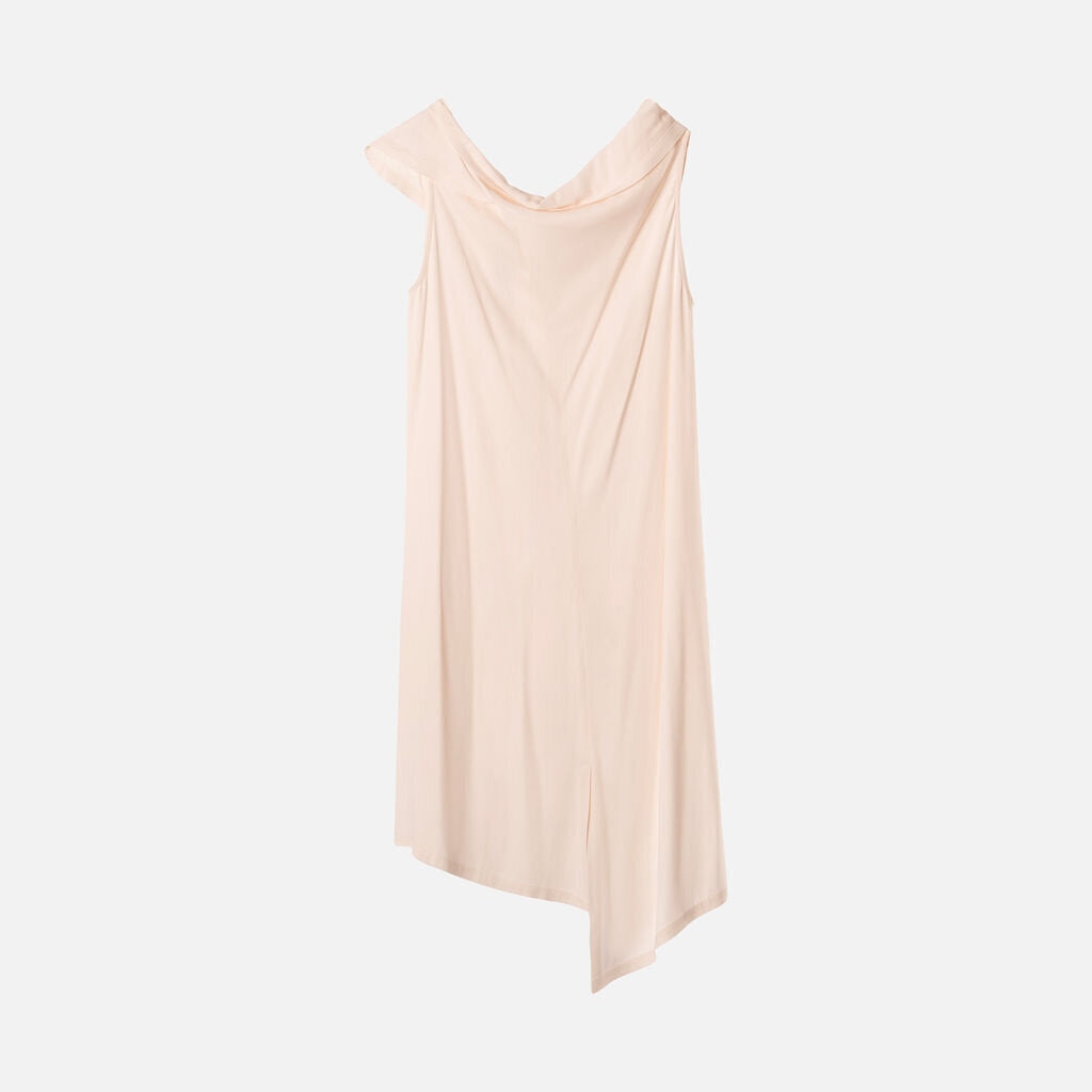 Ann Demeulemeester Pink Cowl Neck Mini Dress
