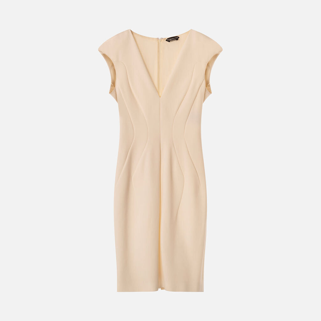 Tom Ford Cream Viscose Sleeveless Dress