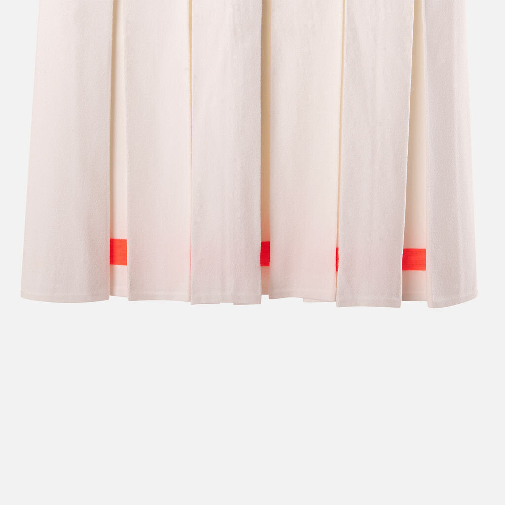 Chanel White Viscose & Poly Pleated Dress