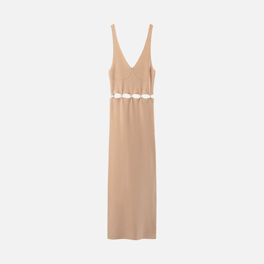 Nanushka Cream Sleevless Knit Dress