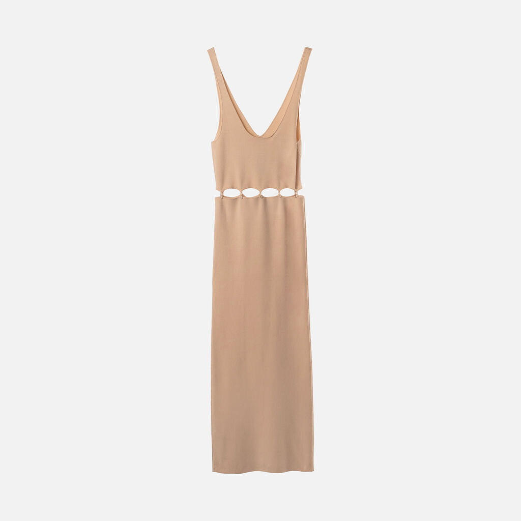 Nanushka Cream Sleevless Knit Dress