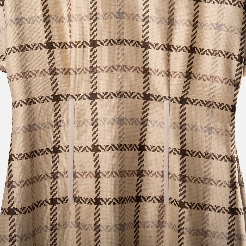 Brandon Maxwell Cream Wool Panel Sleeveless Dress