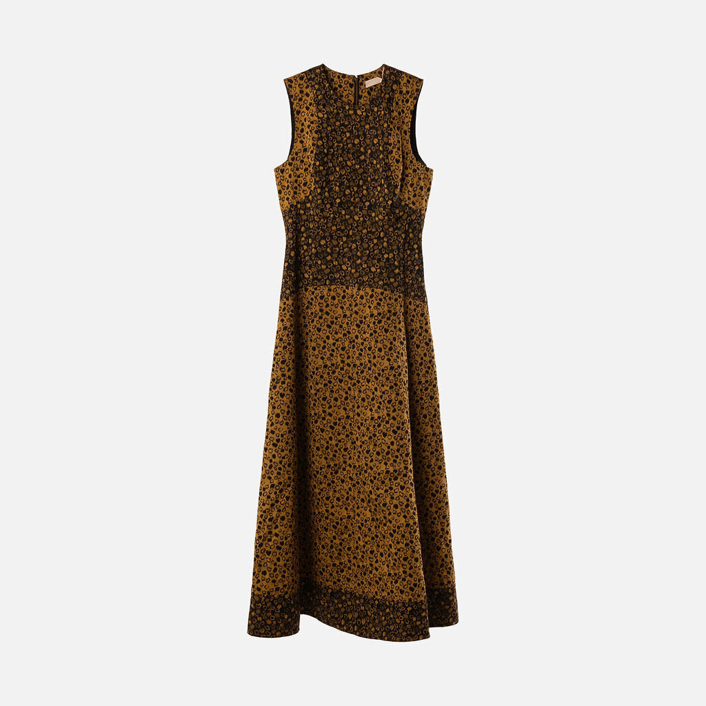 Ulla Johnson Yellow & Black Animal Print Maxi Dress