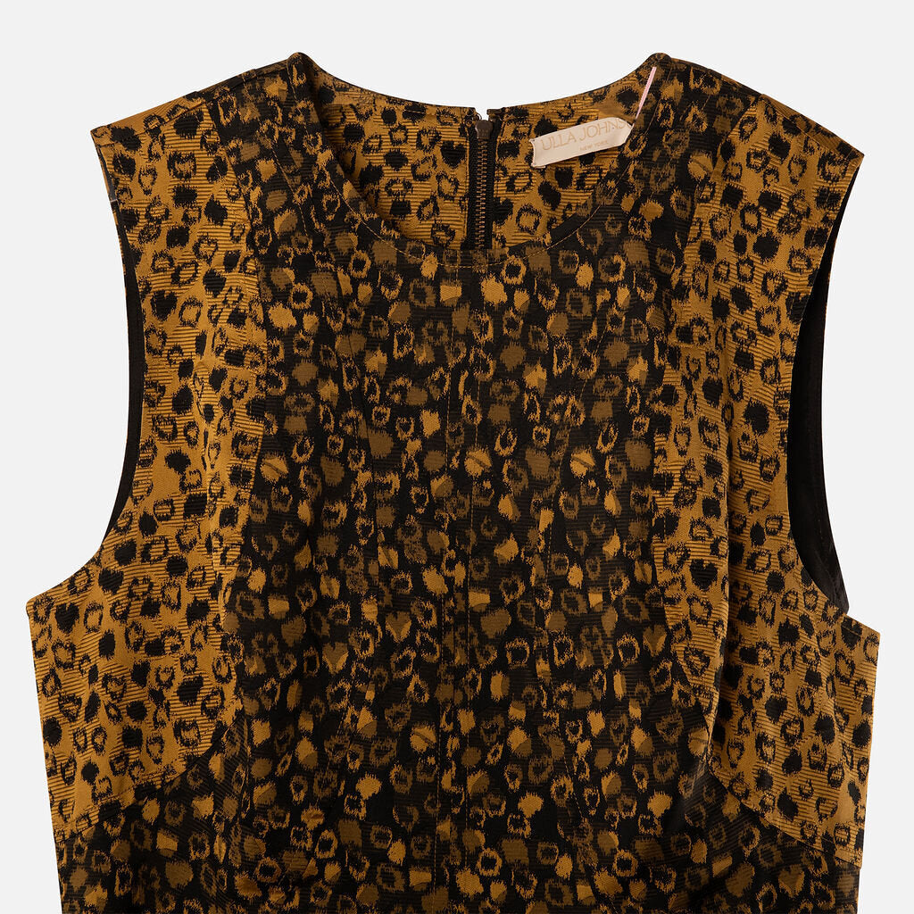 Ulla Johnson Yellow & Black Animal Print Maxi Dress