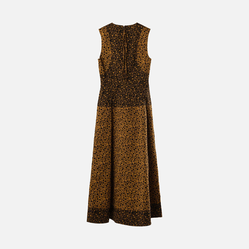 Ulla Johnson Yellow & Black Animal Print Maxi Dress