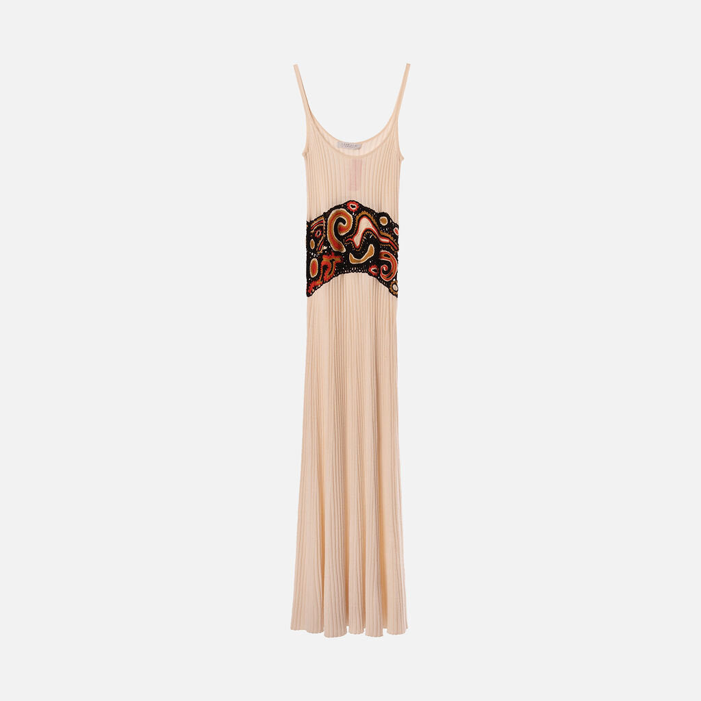 Gabriela Hearst Ivory Cashmere Blend Crochet Maxi Dress