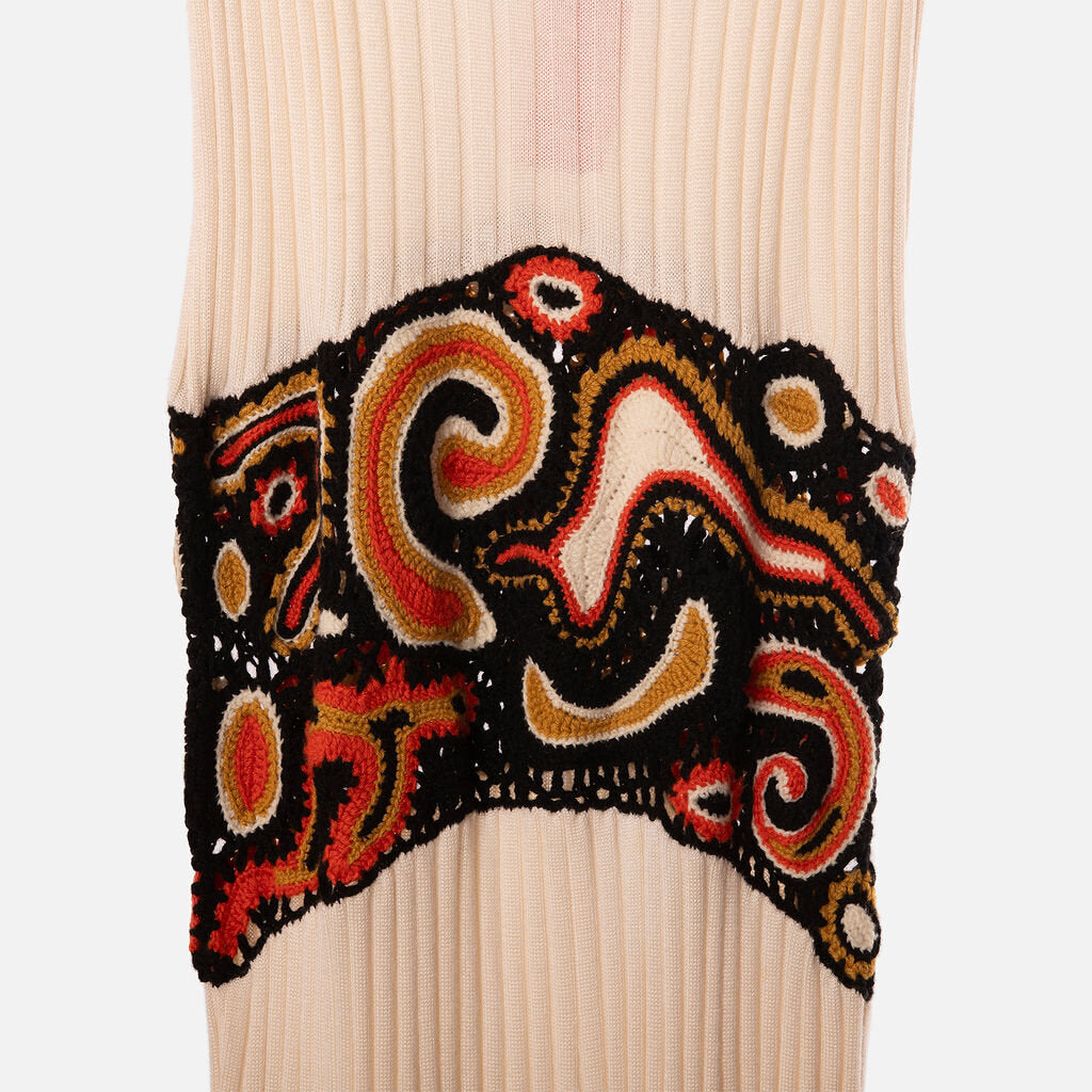 Gabriela Hearst Ivory Cashmere Blend Crochet Maxi Dress