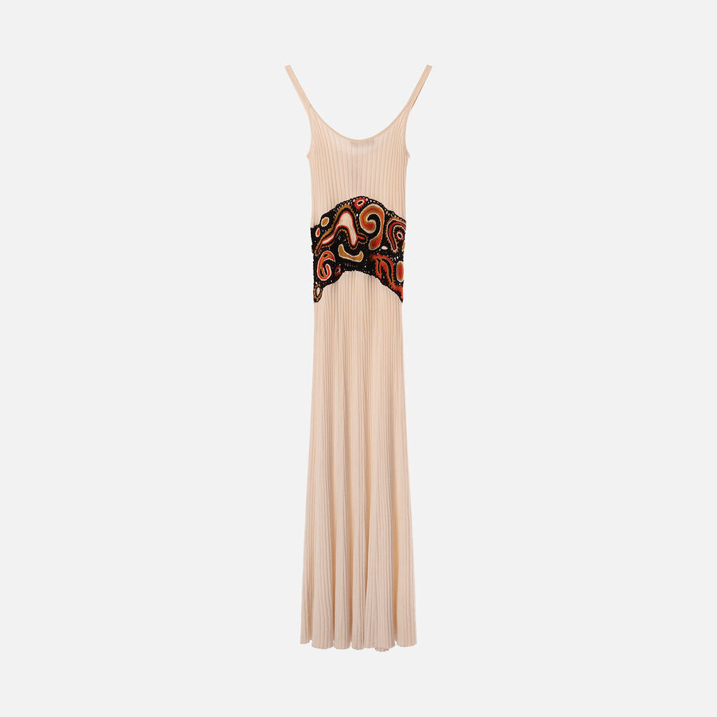 Gabriela Hearst Ivory Cashmere Blend Crochet Maxi Dress