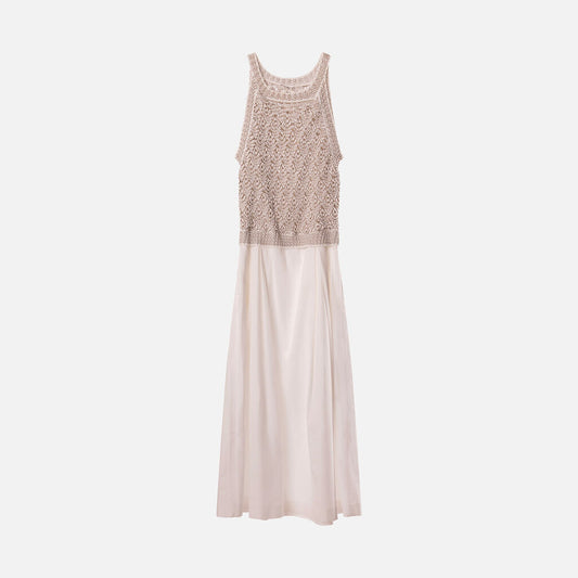 Peserico White Cotton Crochet Midi Dress