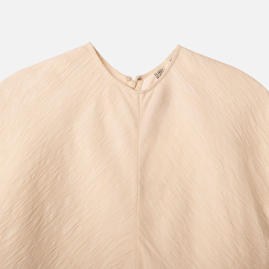 Toteme Cream Viscose Slouch Waist Dress