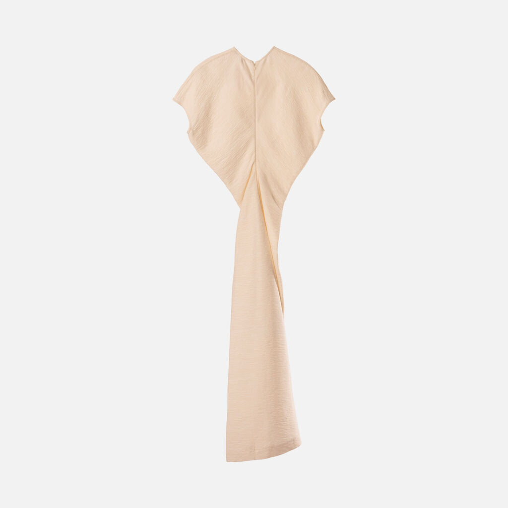 Toteme Cream Viscose Slouch Waist Dress