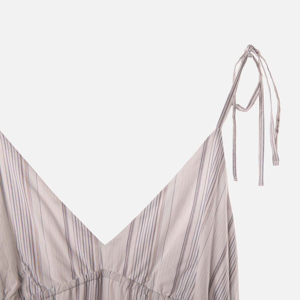 Rails White & Multi Stripe Cotton & Lyocell Midi Dress