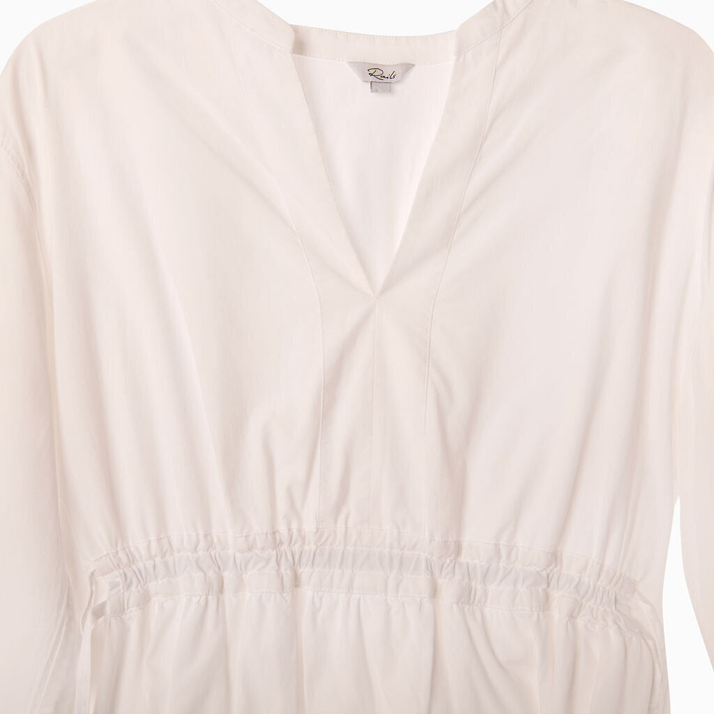Rails White Cotton & Lyocell Mini Dress