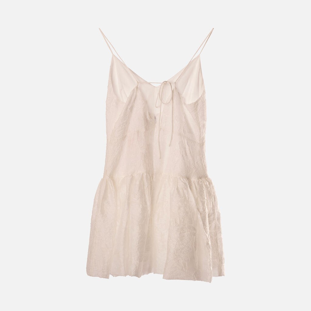 Caroline Constas White Drop Waist Mini Dress