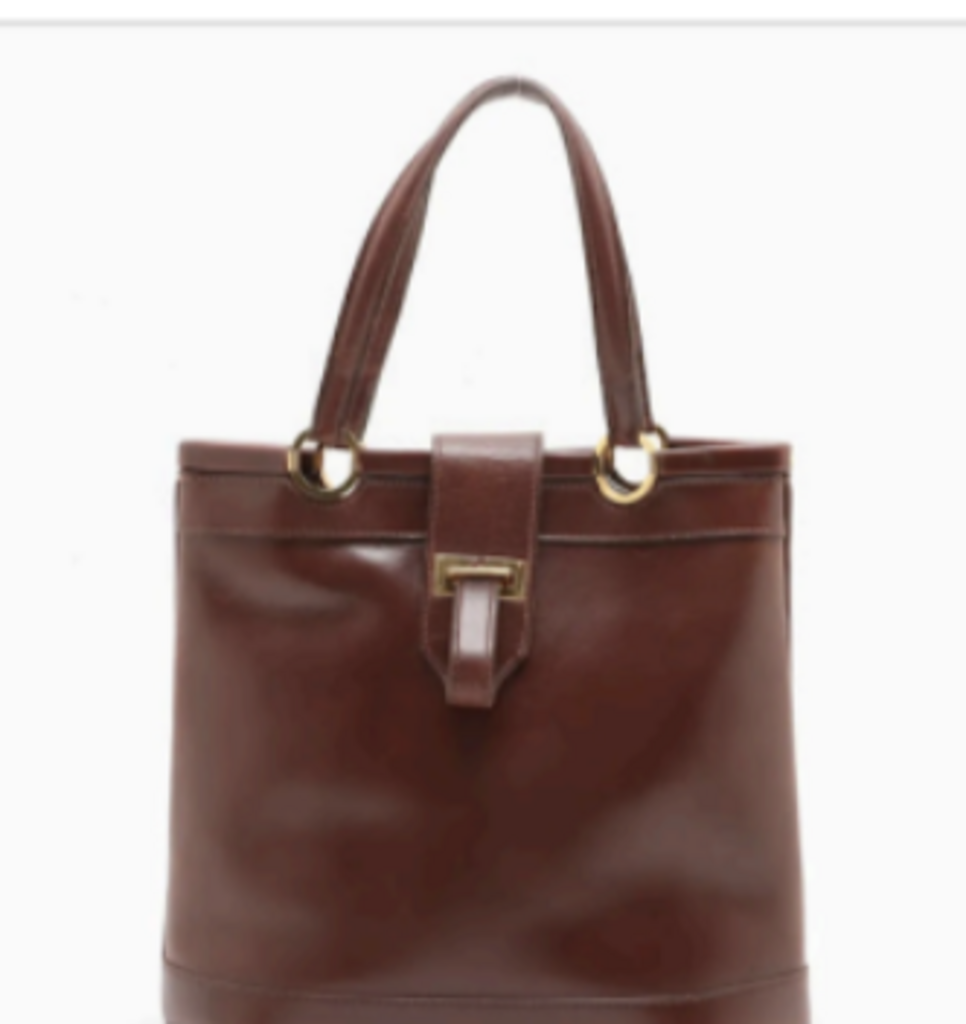 Berry Brown Box Calf Tote Bag