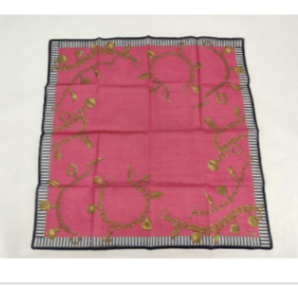 Hot Pink Chain Detail Scarf